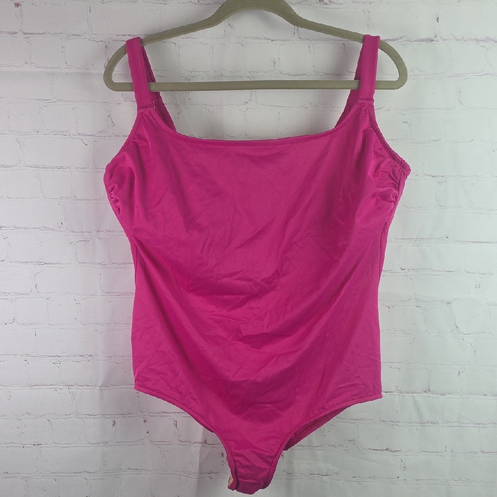 Pacific Connections Pink One Piece Swimsuit 24W